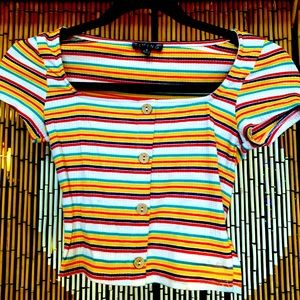 Rainbow crop top
